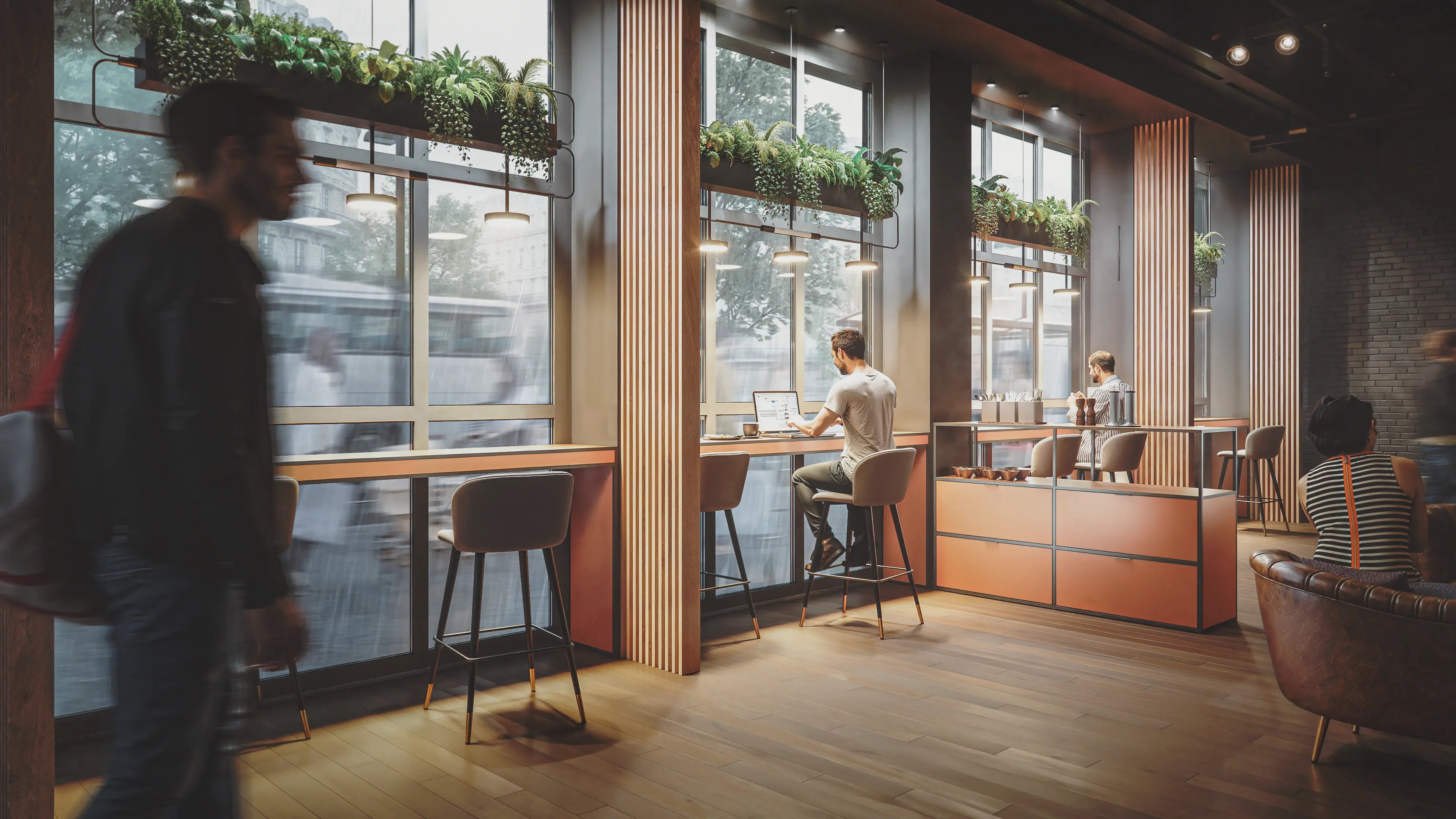 Mobilier professionnel sur mesure et évolutif en aluminium, aménagement design de haute qualité.